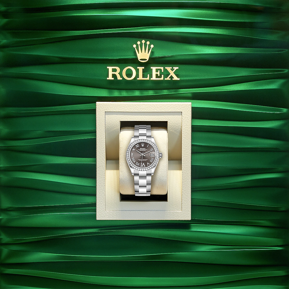 Rolex Datejust 31, Oystersteel, 18kt White Gold and diamonds, Ref# 278384RBR-0031 - Image 7